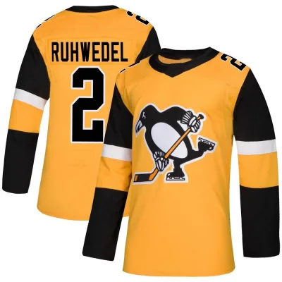 Men's Chad Ruhwedel Pittsburgh Penguins Alternate Jersey - Gold Authentic