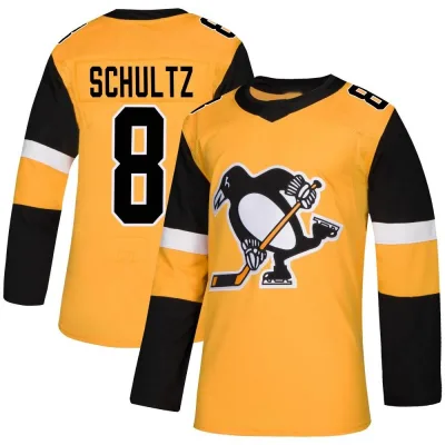 Men's Dave Schultz Pittsburgh Penguins Alternate Jersey - Gold Authentic