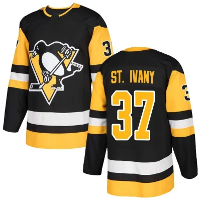 Men's Jack St. Ivany Pittsburgh Penguins Home Jersey - Black Authentic