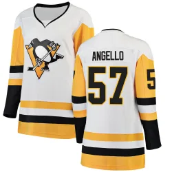 Women's Anthony Angello Pittsburgh Penguins Away Jersey - White Breakaway