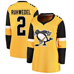 Women's Chad Ruhwedel Pittsburgh Penguins Alternate Jersey - Gold Breakaway