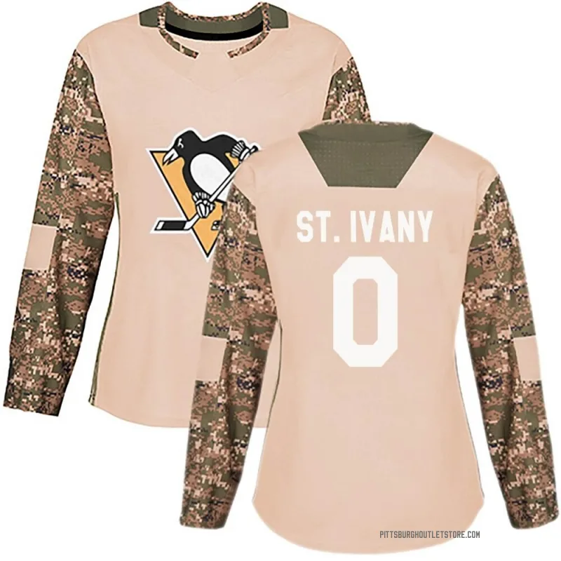 Women's Jack St. Ivany Pittsburgh Penguins Veterans Day Practice Jersey - Camo Authentic