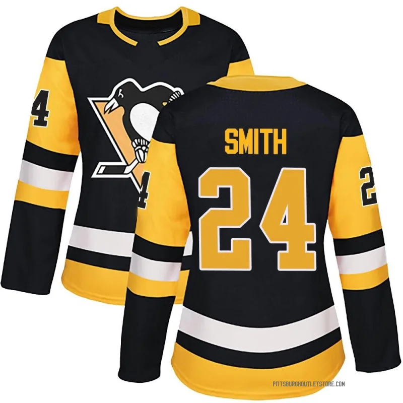 Women's Ty Smith Pittsburgh Penguins Home Jersey - Black Authentic