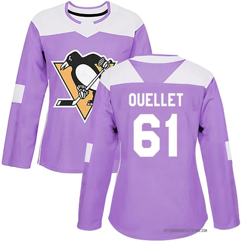 Women's Xavier Ouellet Pittsburgh Penguins Fights Cancer Practice Jersey - Purple Authentic