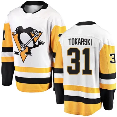 Youth Dustin Tokarski Pittsburgh Penguins Away Jersey - White Breakaway