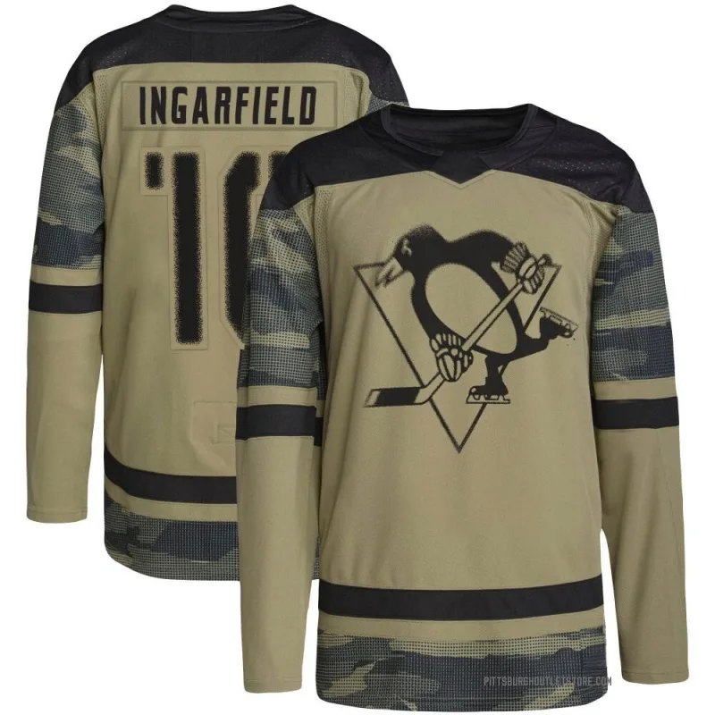 Youth Earl Ingarfield Pittsburgh Penguins Military Appreciation Practice Jersey - Camo Authentic