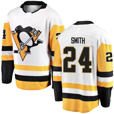 Youth Ty Smith Pittsburgh Penguins Away Jersey - White Breakaway